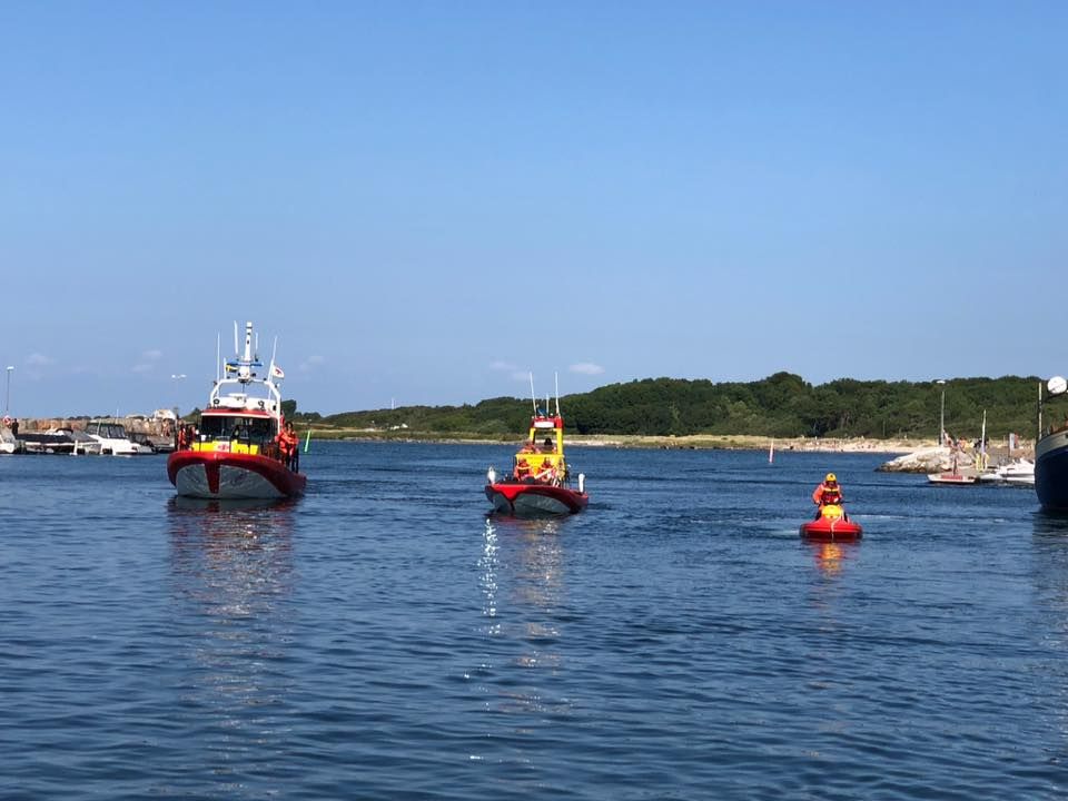 Två båtar från Sjöräddningsällskapet i Torekov