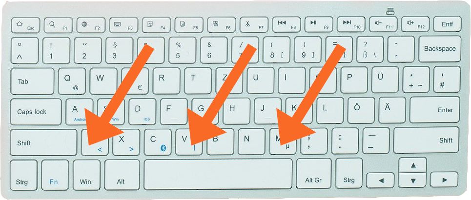 Tangentbord med pilar